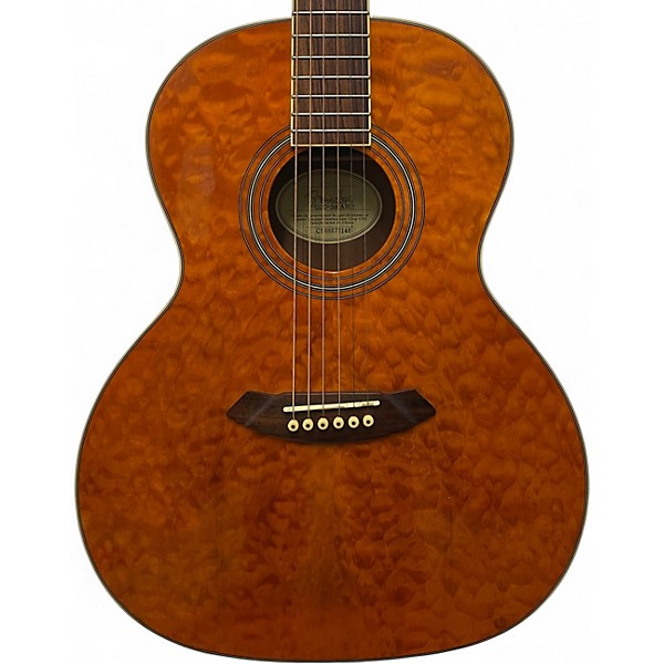 Used Fender GDO 300 AMB Trans Orange Acoustic Guitar