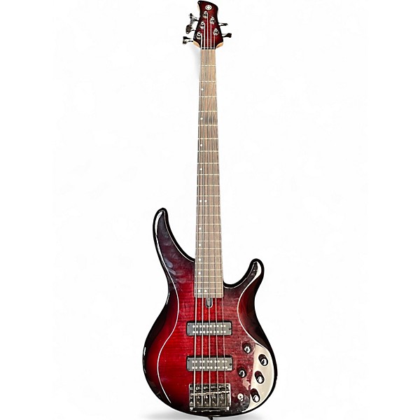 Used Yamaha TRBX605FM Dark Red Burst Electric Bass Guitar