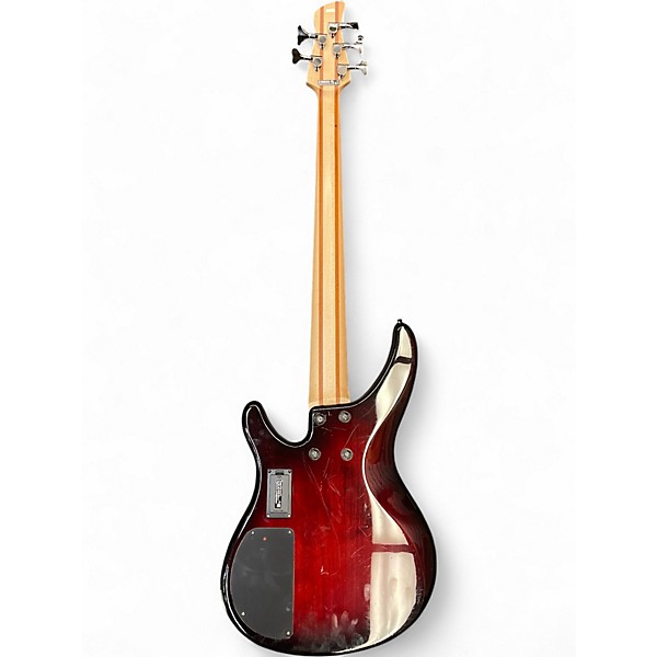 Used Yamaha TRBX605FM Dark Red Burst Electric Bass Guitar