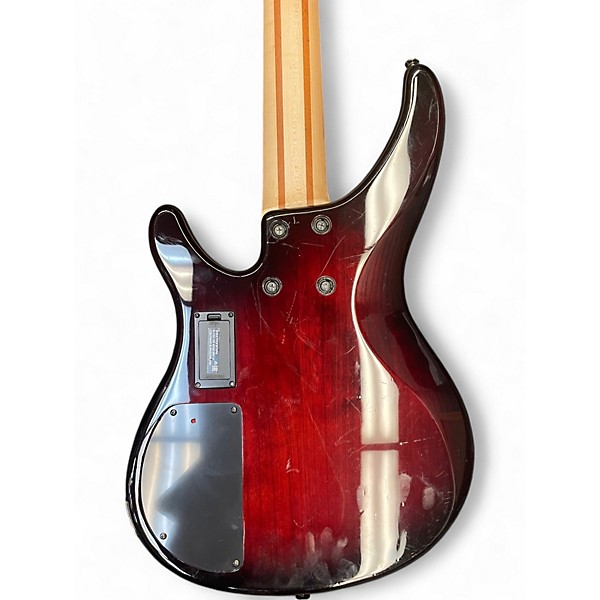 Used Yamaha TRBX605FM Dark Red Burst Electric Bass Guitar