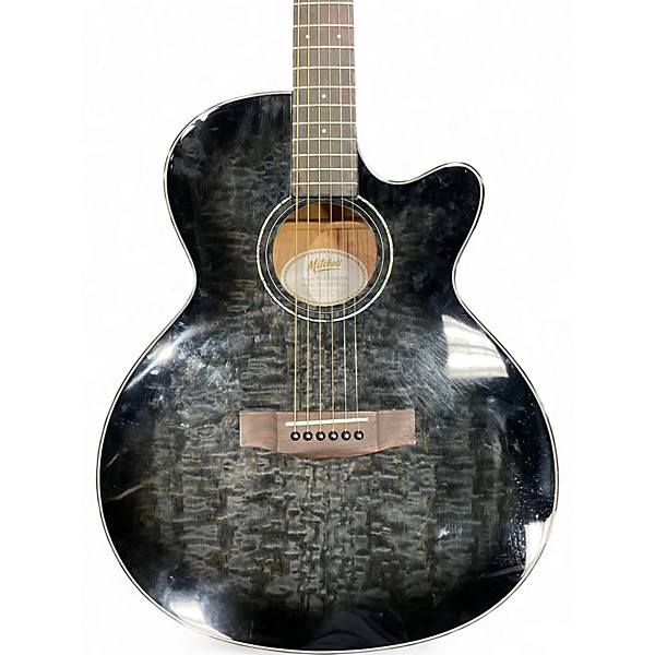 Used Mitchell MX430QAB Black Edge Burst Acoustic Electric Guitar