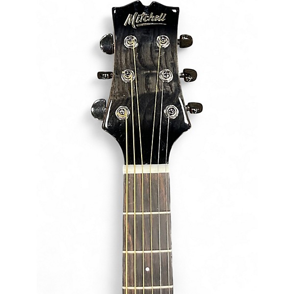 Used Mitchell MX430QAB Black Edge Burst Acoustic Electric Guitar