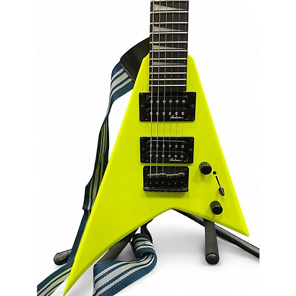 Used Jackson RR MINION JS1X NEON YELLOW Solid Body Electric Guitar