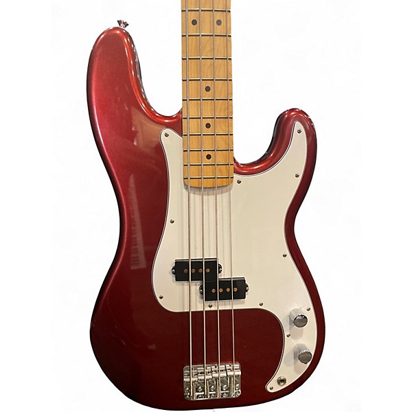 Used Fender Standard Precision Bass Candy Cola Electric Bass Guitar