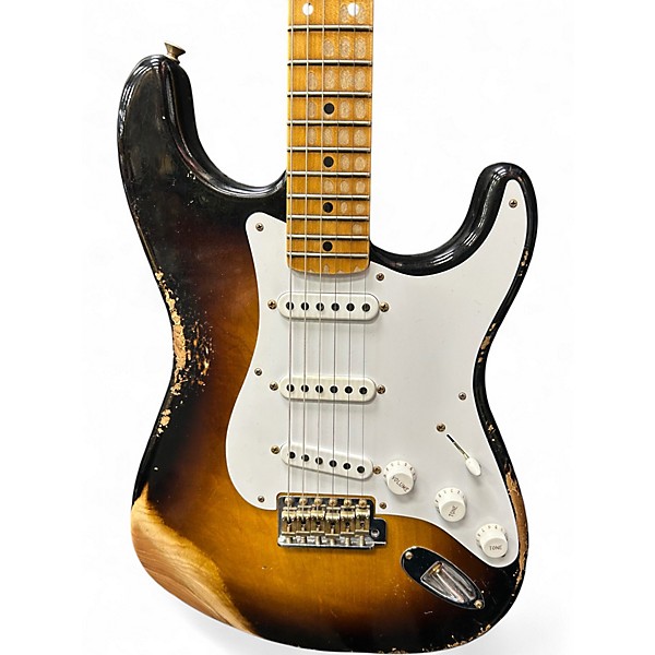 Used Fender 54' custom shop 2 Color Sunburst Solid Body Electric Guitar