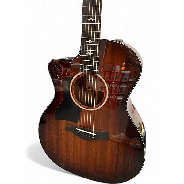 Used Taylor 224CEKDLX LH SHADED EDGE BURST Acoustic Electric Guitar