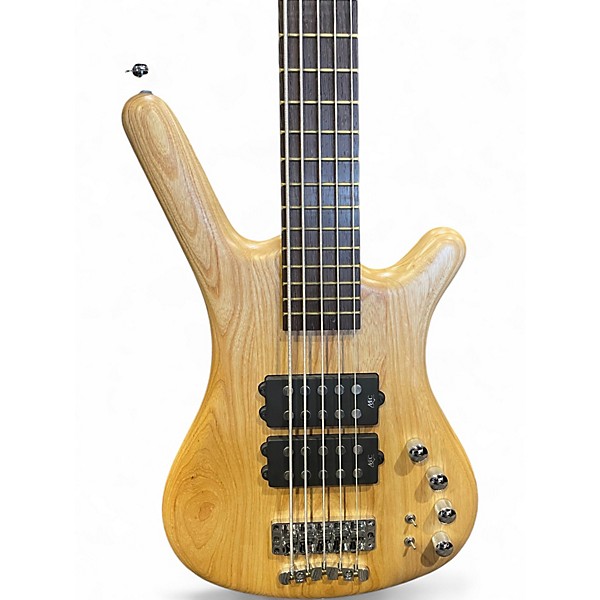 Used Warwick Corvette 5 String Natural Electric Bass Guitar
