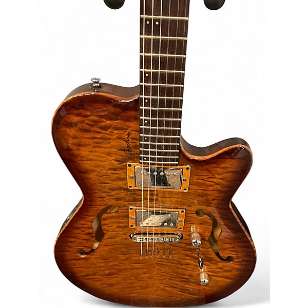 Used Godin FLAT FIVE QUILTED SUNBURST Acoustic Guitar
