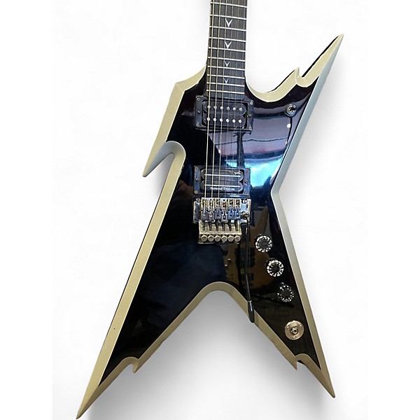 Used Dean Dimebag Razorback Floyd Rose BLACK AND GRAY Solid Body Electric Guitar