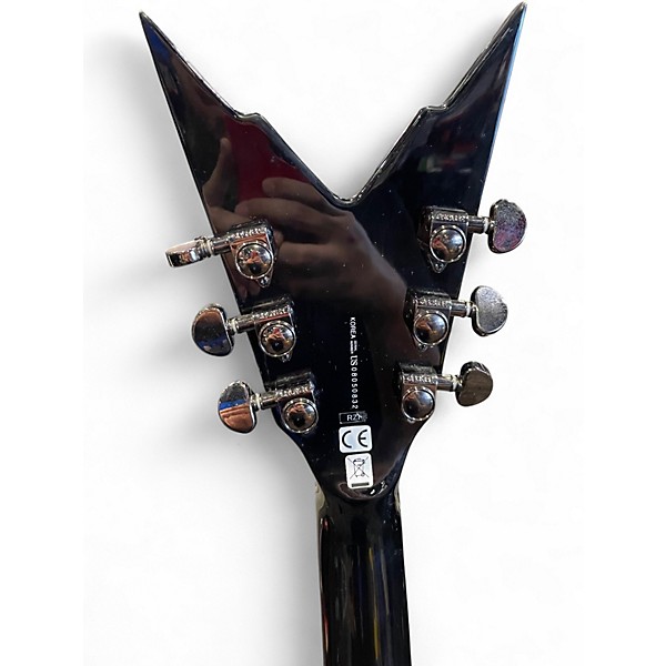 Used Dean Dimebag Razorback Floyd Rose BLACK AND GRAY Solid Body Electric Guitar
