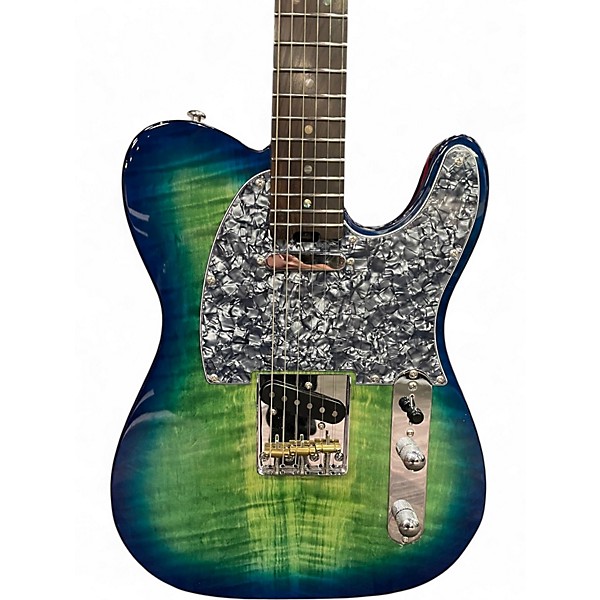 Used Firefly Classic Series Ocean Blue Burst Solid Body Electric Guitar