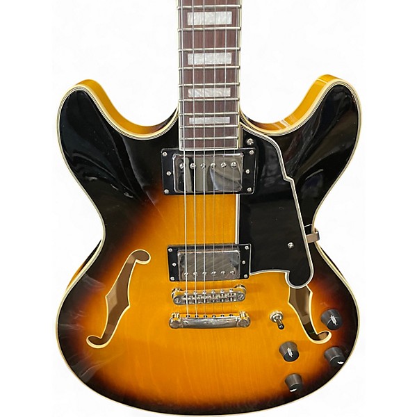 Used D'Angelico Premier Series DC 2 Color Sunburst Hollow Body Electric Guitar