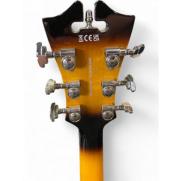Used D'Angelico Premier Series DC 2 Color Sunburst Hollow Body Electric Guitar