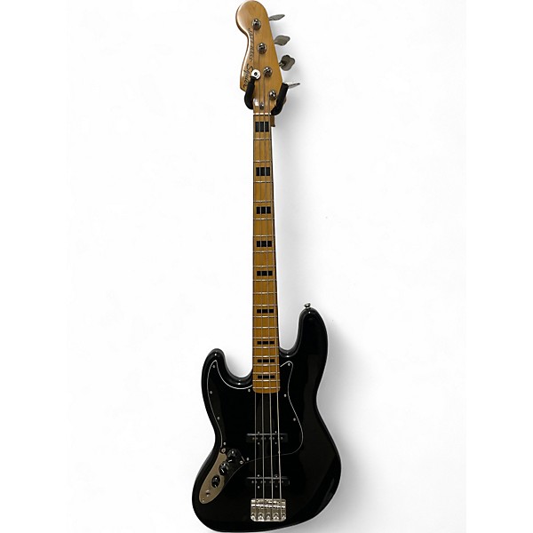 Used Squier Vintage Modified 70S Jazz Bass Black Electric Bass Guitar