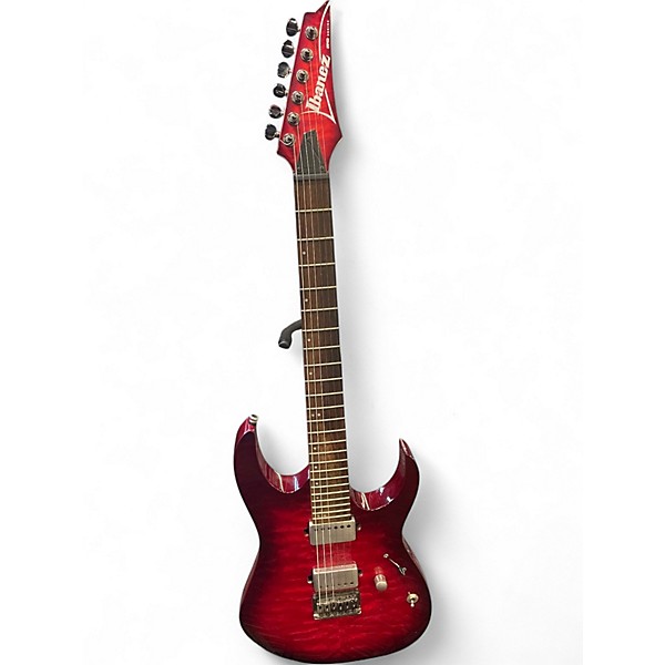 Used Ibanez RG6005FEQM Red burst Solid Body Electric Guitar