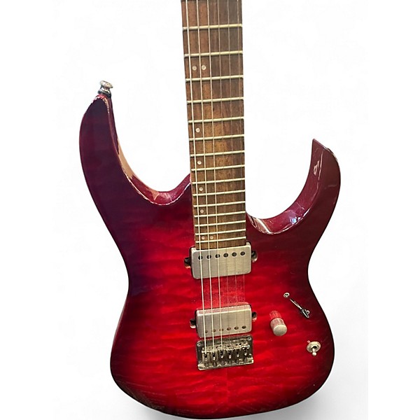 Used Ibanez RG6005FEQM Red burst Solid Body Electric Guitar
