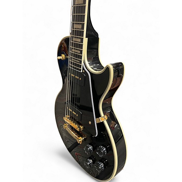 Used Epiphone Les Paul Custom P90 Ebony Solid Body Electric Guitar