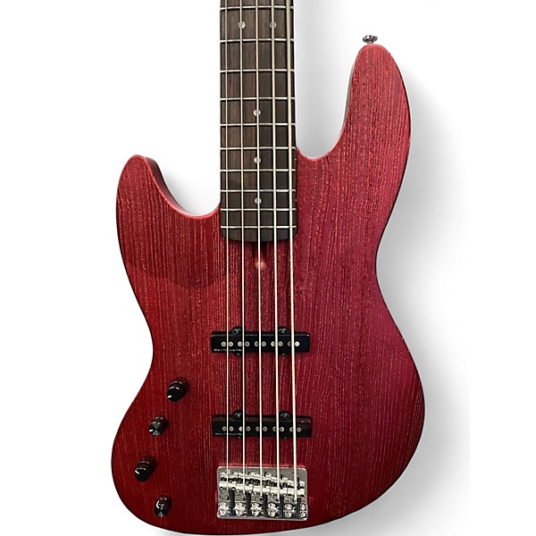 Used Sire MARCUS MILLER V6 LEFT HANDED Crimson Red Trans Electric Bass Guitar