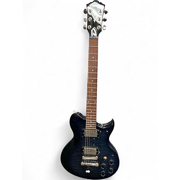 Used Washburn WI-64DL Blue Solid Body Electric Guitar