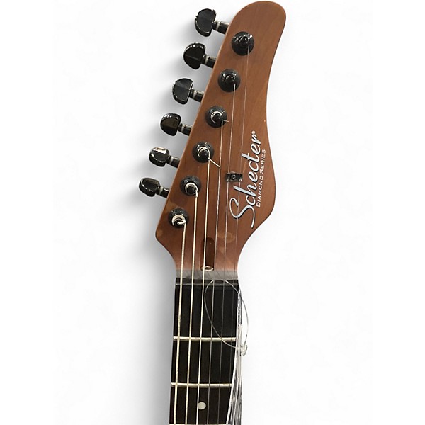 Used Schecter Guitar Research Traditional Pro Transparent Purple Burst Solid Body Electric Guitar