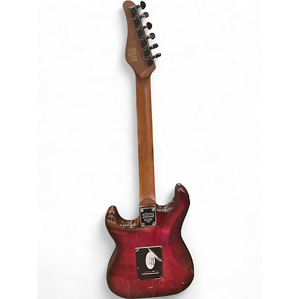 Used Schecter Guitar Research Traditional Pro Transparent Purple Burst Solid Body Electric Guitar