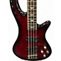 Used Schecter Guitar Research Stiletto Extreme 4 String Crimson Red Burst Electric Bass Guitar