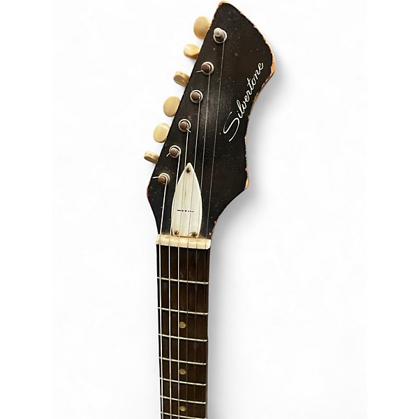 Vintage 1960s Silvertone Silouette sunburst Solid Body Electric Guitar