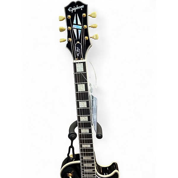 Used Epiphone Les Paul Custom BLACK Solid Body Electric Guitar