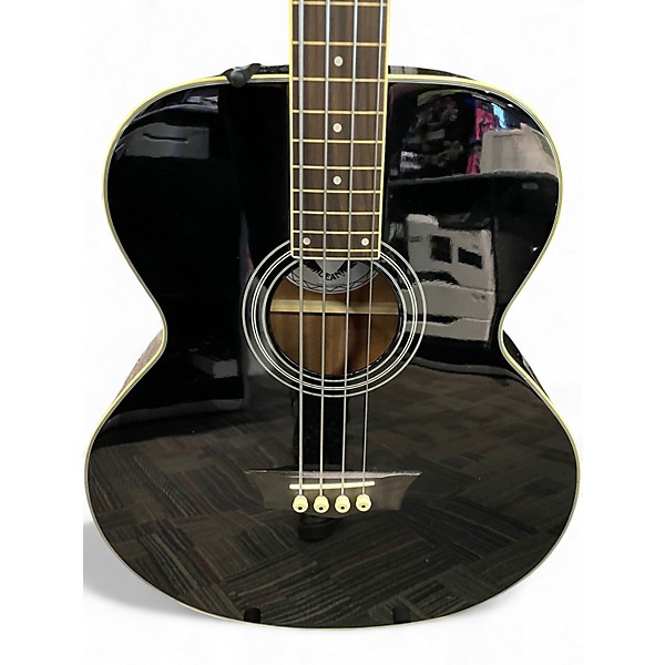 Used Dean EAB Fretless BLACK Acoustic Bass Guitar