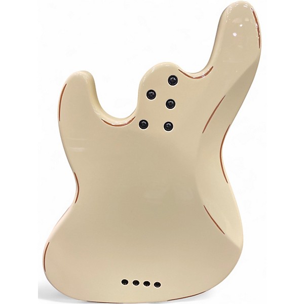 Used Schecter Guitar Research J-4 NIKKI SIX WORN IVORY Electric Bass Guitar