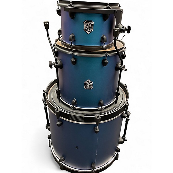 Used SJC Drums 3 Piece Pathfinder Blue Drum Kit