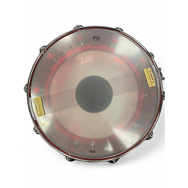 Used DW 14X6.5 Design Series Acrylic Snare Red Drum