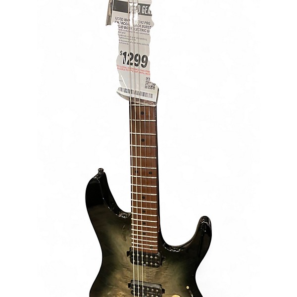 Used Ibanez AZ242 PBG Charcoal Black Burst Solid Body Electric Guitar