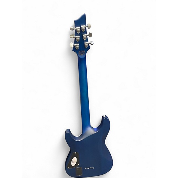 Used Schecter Guitar Research C1 Platinum Blue Quilt Solid Body Electric Guitar