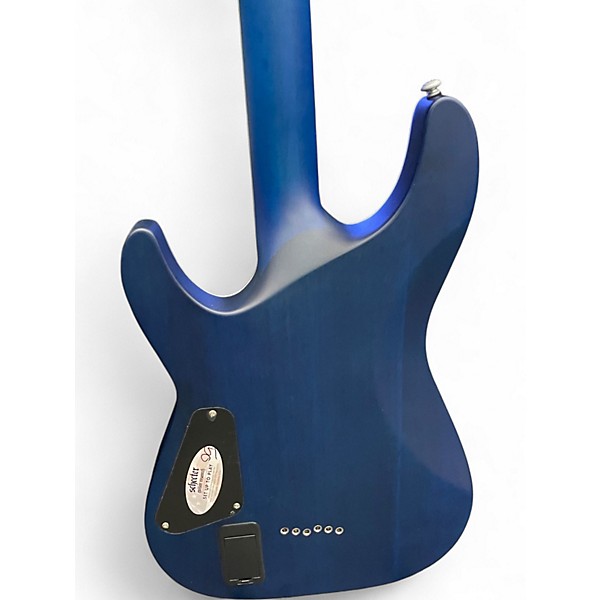 Used Schecter Guitar Research C1 Platinum Blue Quilt Solid Body Electric Guitar