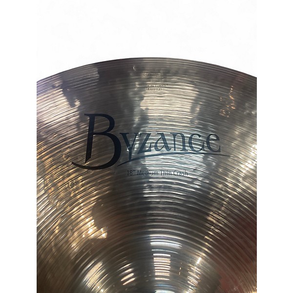 Used MEINL 18in Byzance Medium Thin Crash Brilliant Cymbal