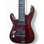 Used Schecter Guitar Research Diamond Series Hellraiser Left Handed Red Solid Body Electric Guitar
