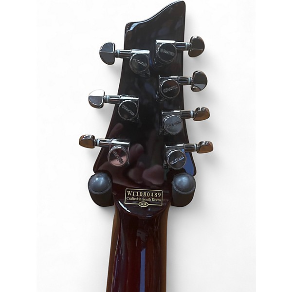 Used Schecter Guitar Research Diamond Series Hellraiser Left Handed Red Solid Body Electric Guitar
