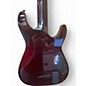 Used Schecter Guitar Research Diamond Series Hellraiser Left Handed Red Solid Body Electric Guitar