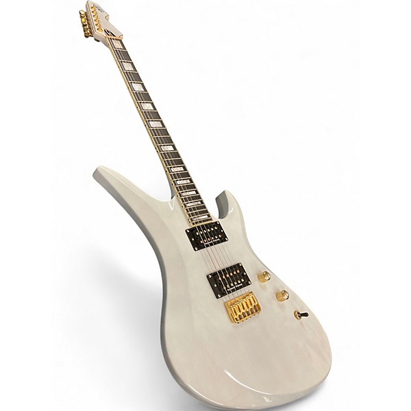 Used Schecter Guitar Research 50TH ANNIVERSARY A-6 AVENGER Trans White Solid Body Electric Guitar