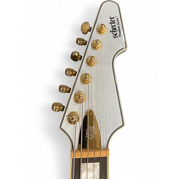 Used Schecter Guitar Research 50TH ANNIVERSARY A-6 AVENGER Trans White Solid Body Electric Guitar