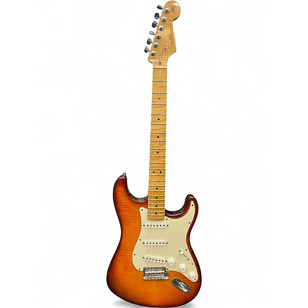 Used Fender Select Stratocaster Dark Cherry Burst Solid Body Electric Guitar