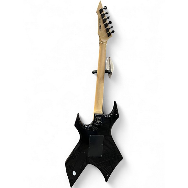Used B.C. Rich Stranger Things “Eddie's” Inspired NJ Warlock Black Solid Body Electric Guitar