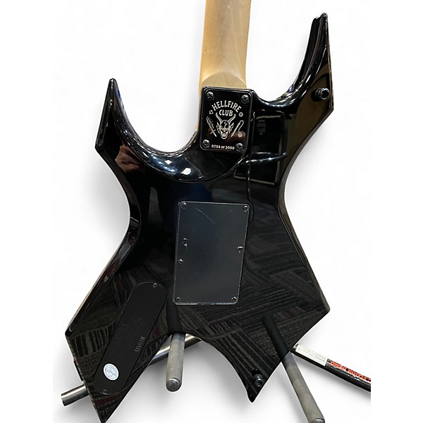 Used B.C. Rich Stranger Things “Eddie's” Inspired NJ Warlock Black Solid Body Electric Guitar