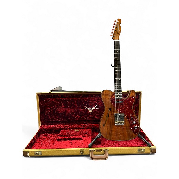 Used Fender Custom Shop Artisan Koa Thinline Telecaster Natural Solid Body Electric Guitar