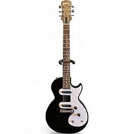 Used 2017 Epiphone LES PAUL MELODY MAKER E1 Satin Black Solid Body Electric Guitar