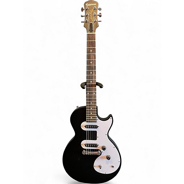 Used 2017 Epiphone LES PAUL MELODY MAKER E1 Satin Black Solid Body Electric Guitar