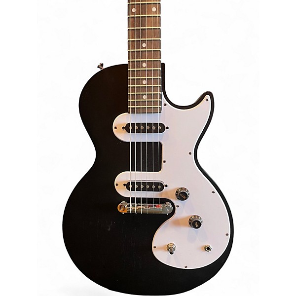 Used 2017 Epiphone LES PAUL MELODY MAKER E1 Satin Black Solid Body Electric Guitar
