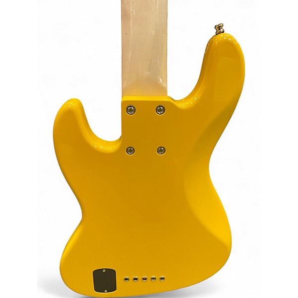 Used Bass Mods NATE PHILIPS SIGNATURE BASS Graffiti Yellow Electric Bass Guitar