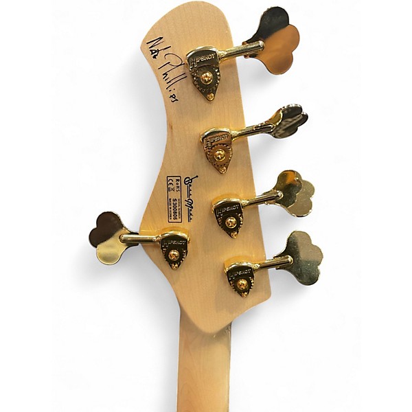 Used Bass Mods NATE PHILIPS SIGNATURE BASS Graffiti Yellow Electric Bass Guitar